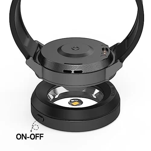ROUNKIN Solar Watch Charger Stand Black | 1.5m USB-C Cable, 9-Hour Auto-Off thumbnail 2