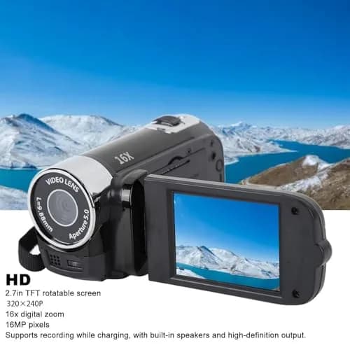 Yoidesu Black Camcorder 2.7in 1080P 16MP | Vlogging Recorder with 16X Zoom thumbnail 3