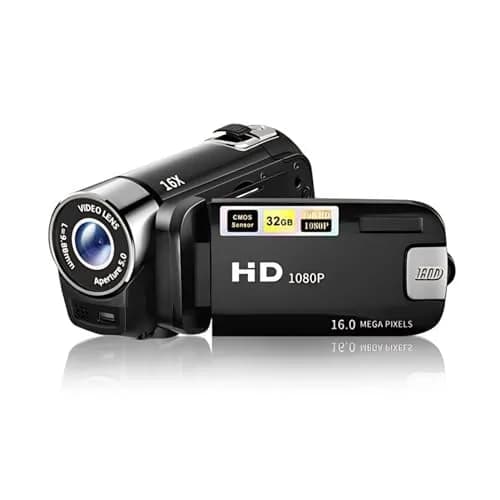 Yoidesu Black Camcorder 2.7in 1080P 16MP | Vlogging Recorder with 16X Zoom - main product image