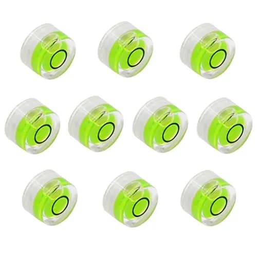 WOYISEPG Bubble Spirit Levels 10 Pcs Mini Circular Bullseye Bubble Level Small Round Measuring Tools (10x6mm, Non-Adhesive) | Accurate Surface Leveling thumbnail 1