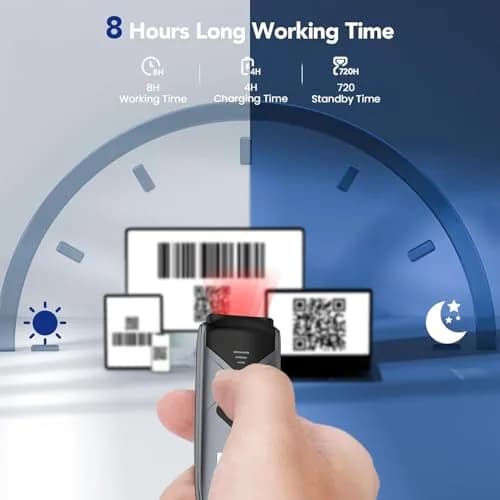 Eyoyo 2-Pack Bluetooth Barcode Scanner 3.5*1.18*0.78 Inch | Portable 2D & 1D Wireless thumbnail 4