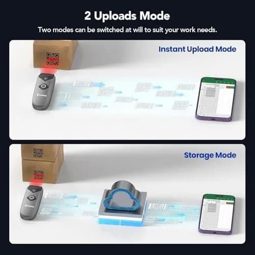 Eyoyo 2-Pack Bluetooth Barcode Scanner 3.5*1.18*0.78 Inch | Portable 2D & 1D Wireless thumbnail 7