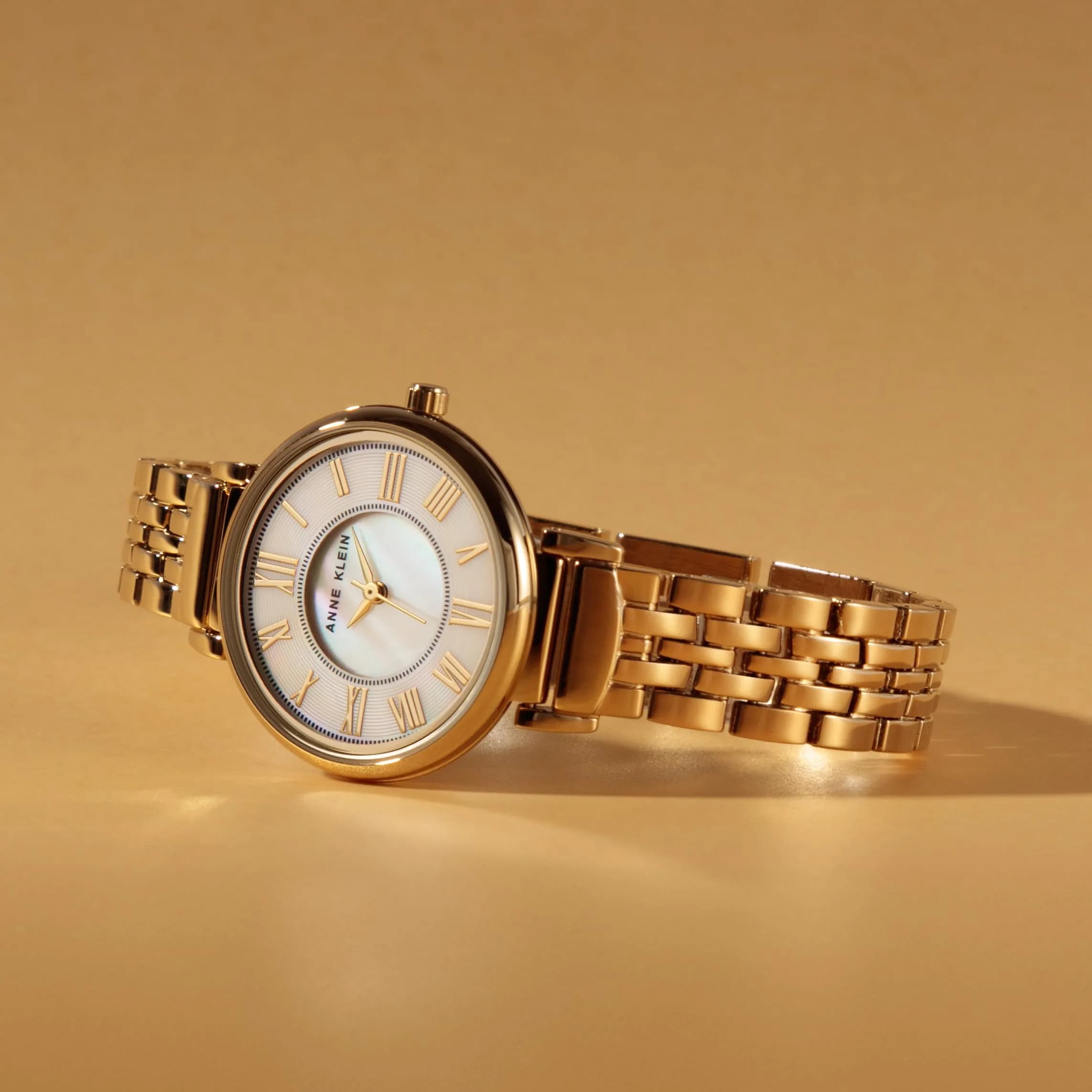 Anne Klein Women's Gold-Tone Crystal Bracelet Watch 30mm thumbnail 4