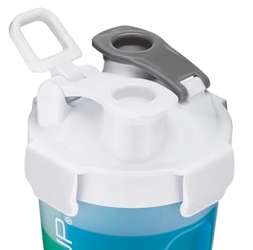 Hydra Cup DualShaker Pro 32 oz (946 ml) White Protein Shaker Bottle | Dual Mixing with Handle & Whisks thumbnail 2