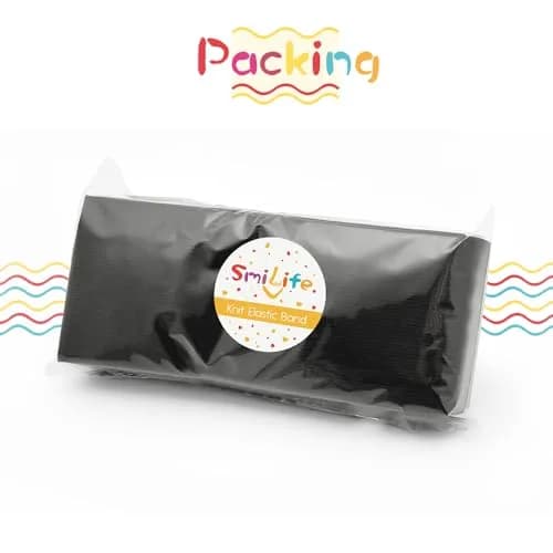 SmiLife Silicone Gripper Elastic for Clothing, Black, 3.15 in (8 cm) x 6 yd (5.5 m) | Sew or Glue for Secure Hold thumbnail 2