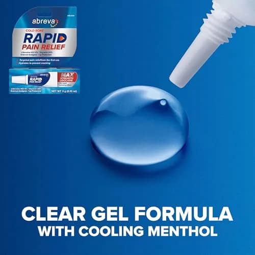 Abreva Cold Sore Treatment Rapid Pain Relief Cream with Lidocaine | Fast-Acting 3g Tube for Cold Sores thumbnail 7