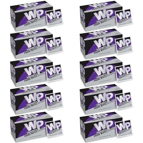 WIPESPLUS Thermometer Probe Wipes 1000 Count (10 Packs of 100) | 70% Isopropyl Alcohol for Food Safety thumbnail 2