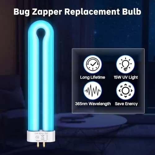 Klahaite Replacement Light Bulb Bug Zapper 15W | Easy to Install, UV Attraction for Mosquitoes (70-120 chars) thumbnail 6
