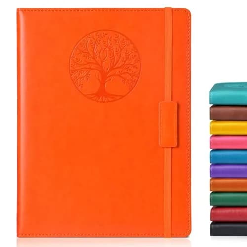 Biuwory Vintage Leather Journal Notebook A5 (5.7"×8.3") | Acid-Free Paper for Smooth Ink Flow - main product image