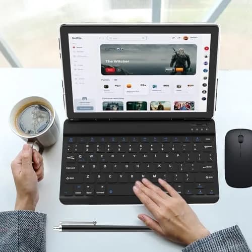 CUPEISI Android 15 Tablet 10.1 Inch 12GB RAM 64GB ROM 1TB Expandable | Quad-Core Processor, 1280x800 IPS HD Screen, 2-in-1 with Keyboard & Stylus thumbnail 5