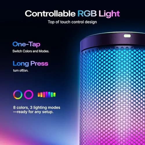 MAONO DGM20S USB Gaming Microphone for PC, Noise Reduction Condenser Mic | RGB Lighting & One-Tap Mute thumbnail 6