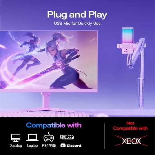 MAONO DGM20S USB Microphone for PC with Clear Voice & Noise Reduction | RGB Lighting & Noise Cancellation thumbnail 7
