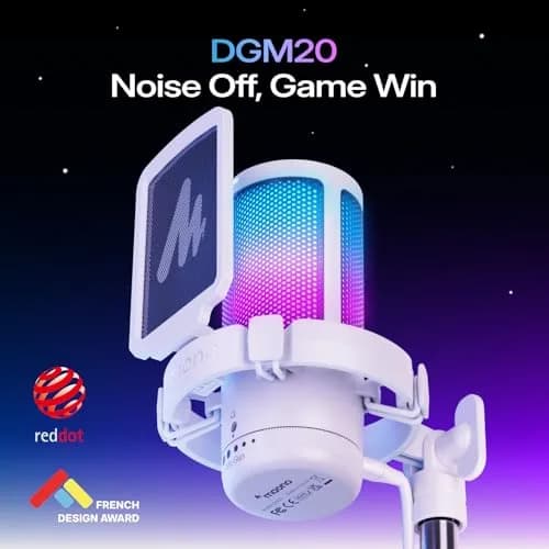 MAONO DGM20S USB Microphone for PC with Clear Voice & Noise Reduction | RGB Lighting, Plug & Play, Noise Cancellation thumbnail 2