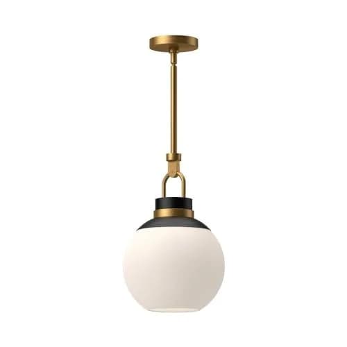 Alora Lighting Kuzco Copperfield 1-Light Pendant Aged Gold Opal Matte | Modern Ceiling Light 11.88x18.38 in thumbnail 1