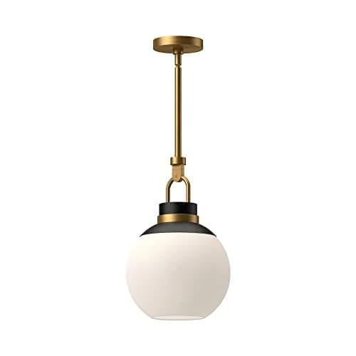 Alora Lighting Kuzco Copperfield 1-Light Pendant Aged Gold Opal Matte | Modern Ceiling Light 11.88x18.38 in thumbnail 3