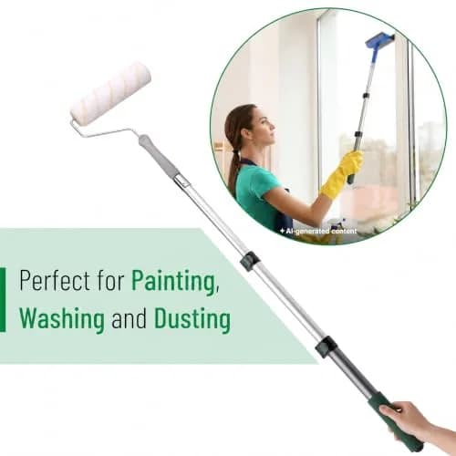 Bates Choice Telescopic Extension Pole, 3 Ft, Aluminum Alloy, Multi-Purpose for Painting, Dusting & Cleaning thumbnail 4