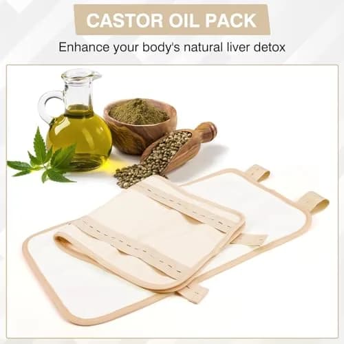 TORPNIA Castor Oil Pack Adjustable Reusable Wrap for Liver Detox 1pcs | Skin-Friendly, Machine Washable, Less Mess thumbnail 6