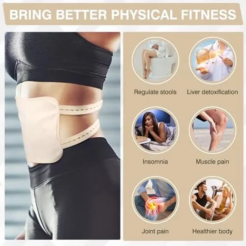 TORPNIA Castor Oil Pack Adjustable Reusable Wrap for Liver Detox 1pcs | Skin-Friendly, Machine Washable, Less Mess thumbnail 2