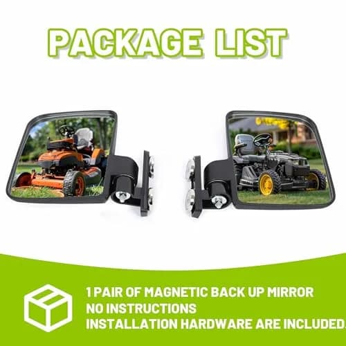 KUAFU Magnetic Tractor Mirrors Compatible with John Deere & More | 360° Adjustable, Heavy-Duty Plastic & Glass, Easy Magnet Mounting thumbnail 6