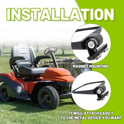 KUAFU Magnetic Tractor Mirrors Compatible with John Deere & More | 360° Adjustable, Heavy-Duty Plastic & Glass, Easy Magnet Mounting thumbnail 7