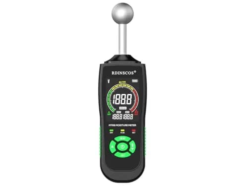 RDINSCOS Ball Probe Moisture Meter with LED Flashlight | Detects Hidden Moisture in Drywall, Wood, Concrete (18cm Length) thumbnail 1