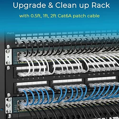 Rapink Cat6a Ethernet Patch Cables 24 Pack Slim 28AWG | High Speed Network Connectivity thumbnail 7