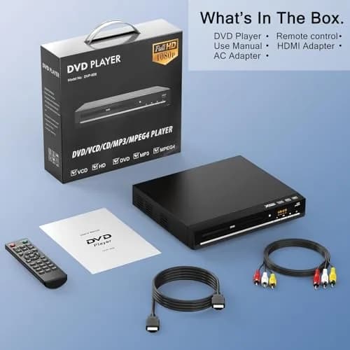 WSJSYH Region-Free DVD Player with HDMI 1080P Upscaling | Plays All Regions & Formats, USB Input thumbnail 6