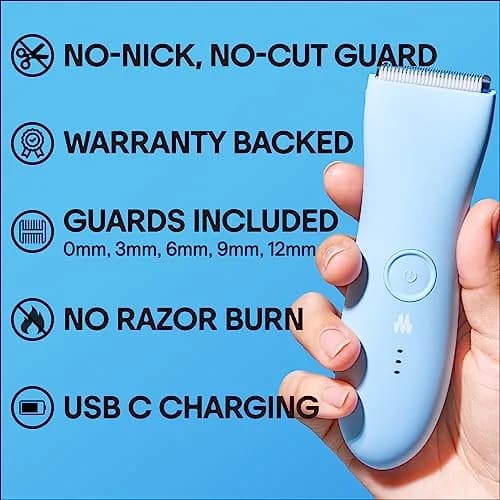 MERIDIAN The Trimmer Premium Body Hair Trimmer for Men & Women Sky | 12mm (0.47 in) thumbnail 2
