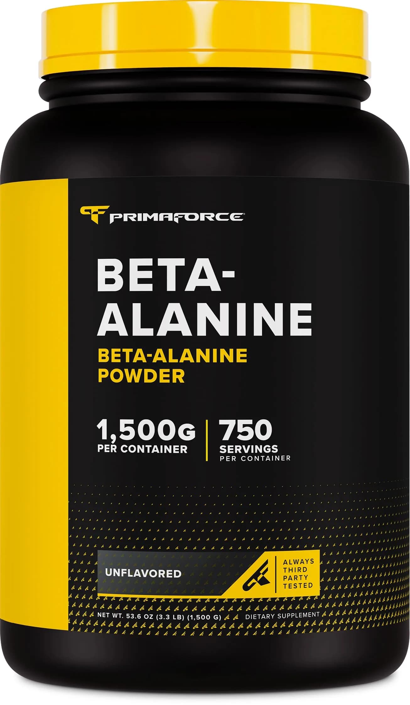 Primaforce Beta Alanine Powder 1.5 kg (3.31 lb) | NSF Certified GMP Compliant Facility — 3.31 Pound