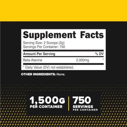 Primaforce Beta Alanine Powder 1.5 kg (3.31 lb) | NSF Certified GMP Compliant Facility thumbnail 2