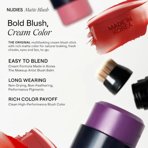 Nudestix Nudies Blush Stick 0.24 Ounce | Cream Blush for Cheeks, Eyes & Lips, Vegan, Travel-Friendly thumbnail 5