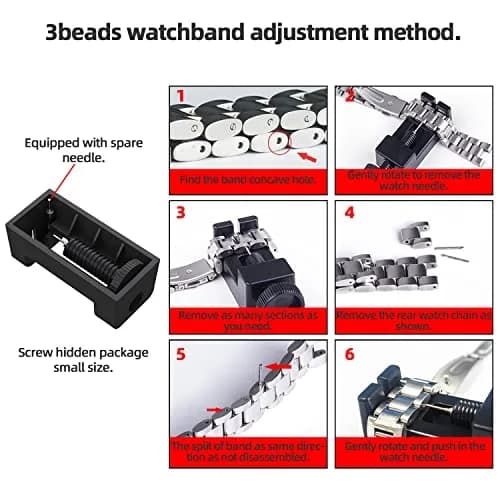 MIJOBS Stainless Steel Strap for Xiaomi Mi Band 8/9/10 | Breathable, Beads Style, Premium Material thumbnail 7