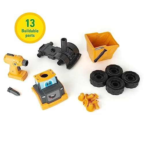 Build-A-Buddy John Deere Dump Truck Toy 24.13cm (9.5in) | STEM Building Toy with Spinning Drill thumbnail 4
