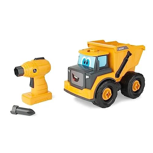 Build-A-Buddy John Deere Dump Truck Toy 24.13cm (9.5in) | STEM Building Toy with Spinning Drill thumbnail 1