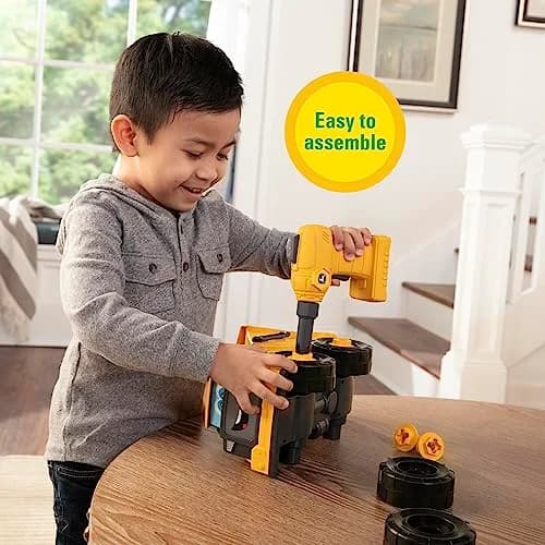 Build-A-Buddy John Deere Dump Truck Toy 24.13cm (9.5in) | STEM Building Toy with Spinning Drill thumbnail 2