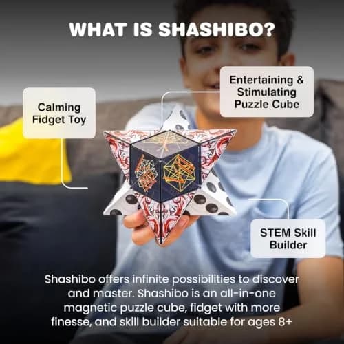 Shashibo DODECA Magnetic Puzzle Cube Cosmic Surfer 110g (3.88 oz) | STEM/STEAM Educational Toy thumbnail 3