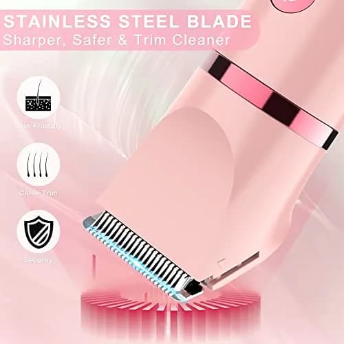 Scttomon Electric Lady Shaver for Women - Painless Razor, Bikini Trimmer, Facial Hair Removal, Body Trimmer for Face, Legs, Underarm, Pubic - Wet and Dry 3 in 1 thumbnail 5