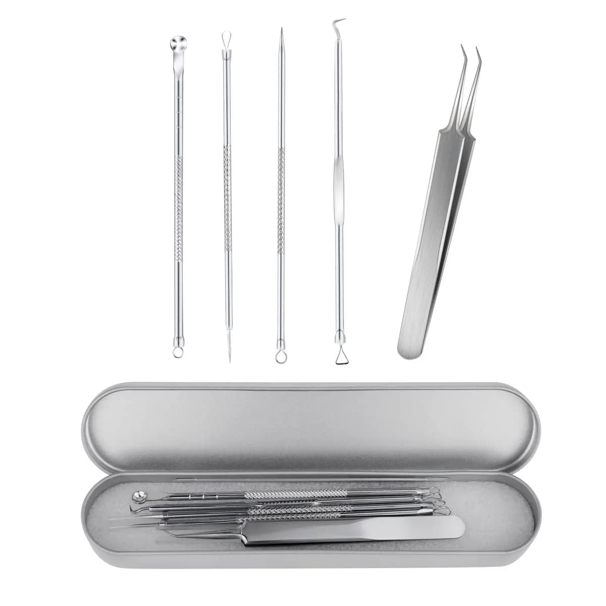 yuntop Blackhead Remover Tool Kit 5 Pack Stainless Steel | Professional Face Nose Extractor (70-120 chars)