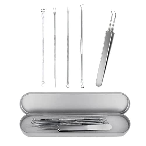 yuntop Blackhead Remover Tool Kit 5 Pack Stainless Steel | Professional Face Nose Extractor (70-120 chars) thumbnail 1