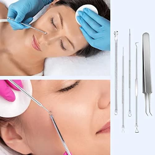 yuntop Blackhead Remover Tool Kit 5 Pack Stainless Steel | Professional Face Nose Extractor (70-120 chars) thumbnail 6