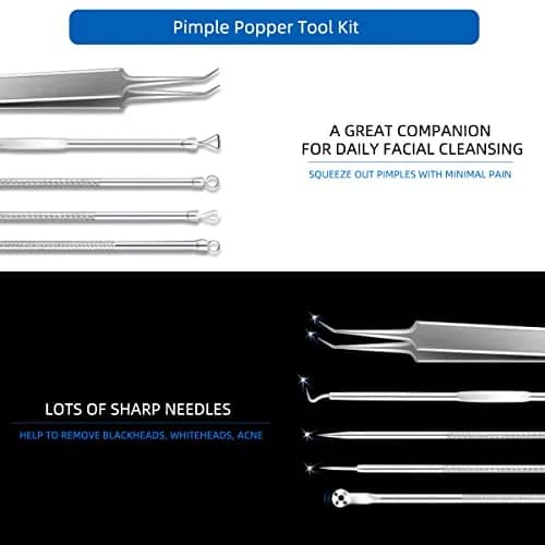 yuntop Blackhead Remover Tool Kit 5 Pack Stainless Steel | Professional Face Nose Extractor (70-120 chars) thumbnail 3