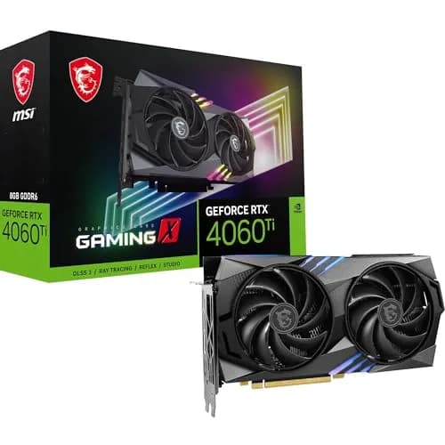 MSI GeForce RTX 4060 Ti GAMING X 8G Graphics Card | 8GB GDDR6 PCIe 4.0 Twin FROZR 9 RGB thumbnail 1