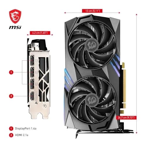 MSI GeForce RTX 4060 Ti GAMING X 8G Graphics Card | 8GB GDDR6 PCIe 4.0 Twin FROZR 9 RGB thumbnail 7