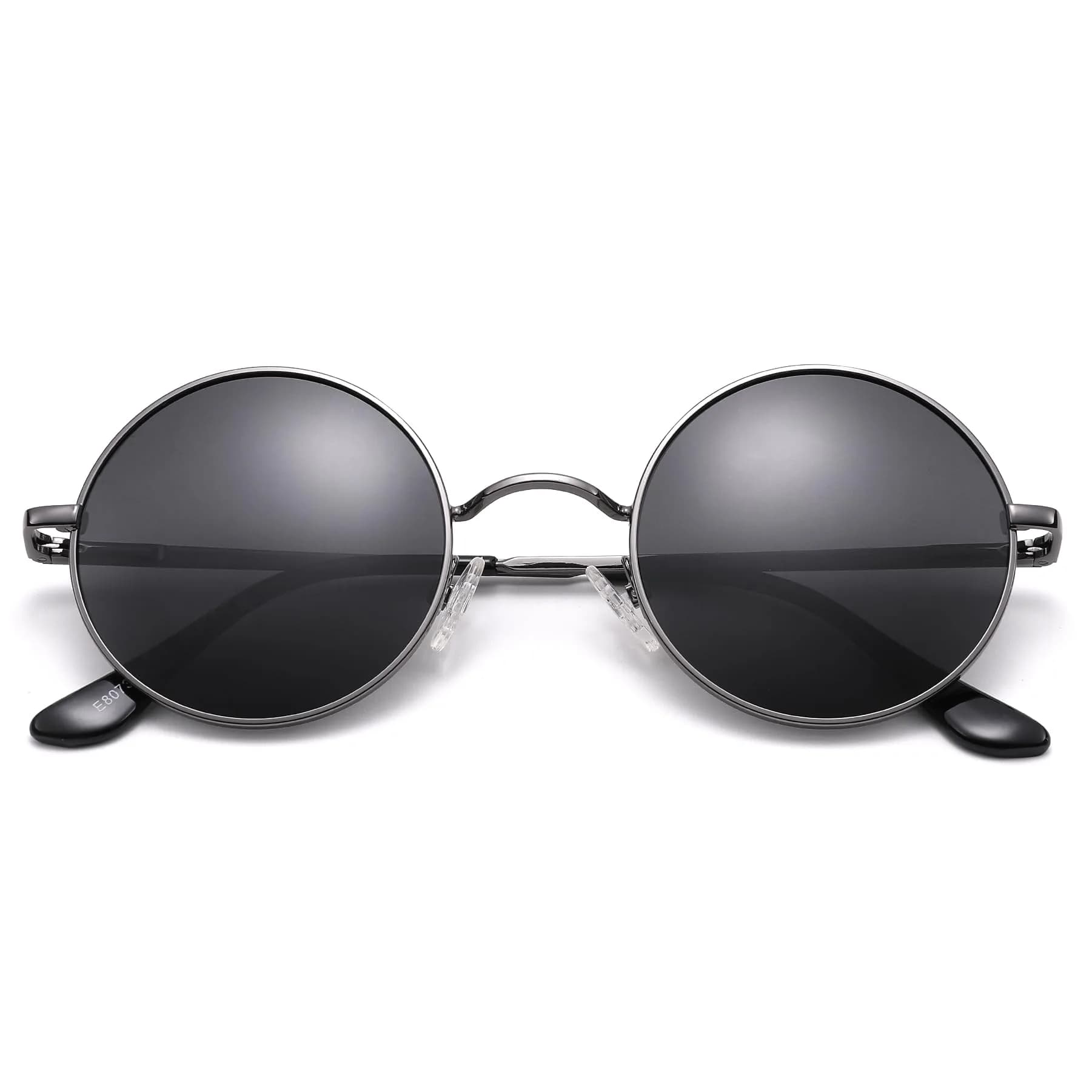 Pro Acme Small Round Polarized G2 Gunmetal Frame Black Lens Sunglasses UV400 - main product image