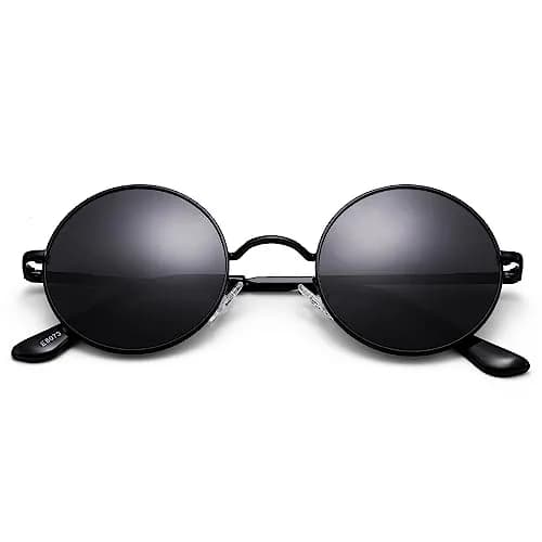 Pro Acme Small Round G6 Black Frame Black Lens Polarized Sunglasses UV400 thumbnail 1