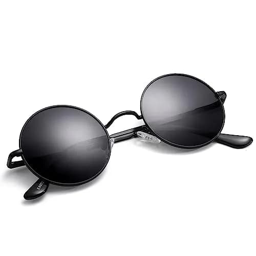 Pro Acme Small Round G6 Black Frame Black Lens Polarized Sunglasses UV400 thumbnail 2