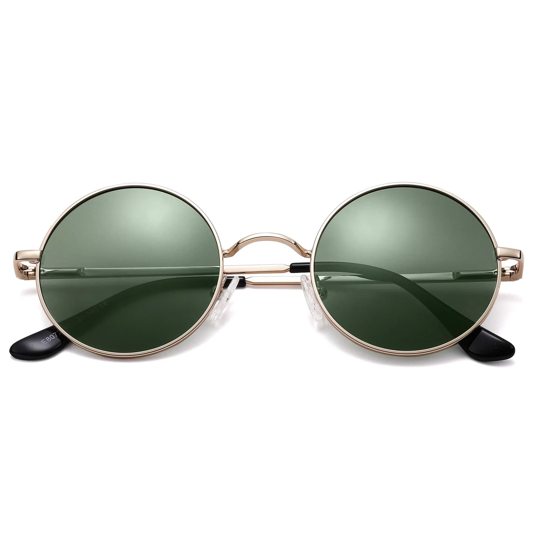 Pro Acme Small Round Polarized Sunglasses - Gold Frame, G15 Green Lens, UV400 Protection - main product image