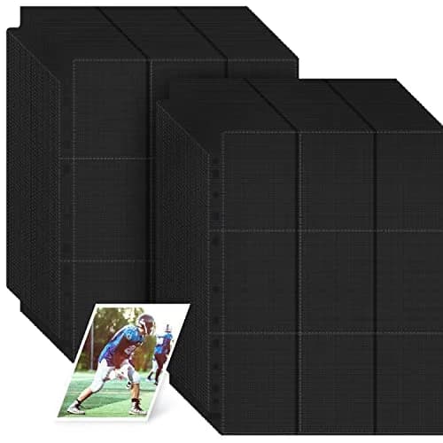 superaimi 1800 Pockets Trading Card Sleeves Pages, Double-Sided Binder Sheets 2.5" x 3.5" | Acid-Free Polypropylene thumbnail 1