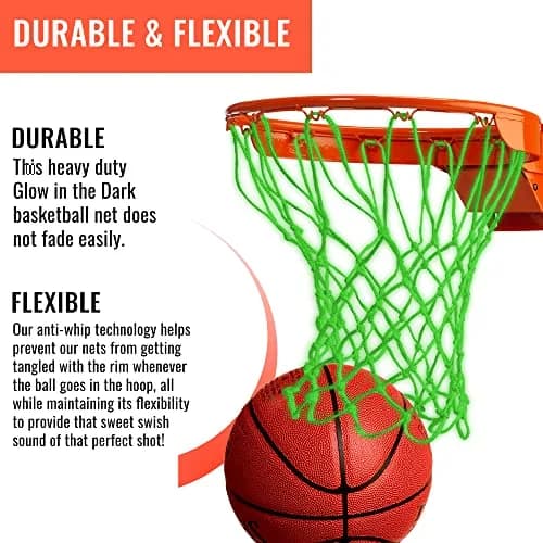 Ultra Sporting Goods Heavy Duty Basketball Net Replacement | All Weather Anti Whip, Fits Standard Rims (21"/12 Loops) thumbnail 7