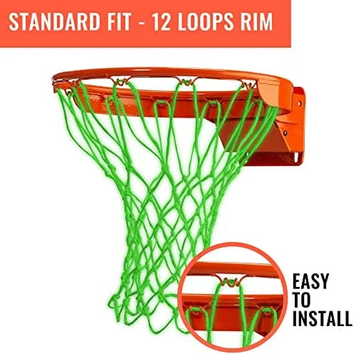 Ultra Sporting Goods Heavy Duty Basketball Net Replacement | All Weather Anti Whip, Fits Standard Rims (21"/12 Loops) thumbnail 8
